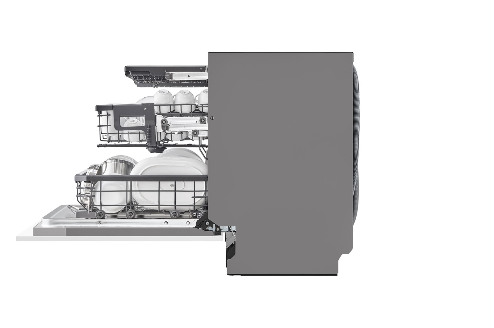 LG QuadWash™ Steam-opvaskemaskine (til indbygget), Energiklasse A, Auto Open Dry-funktion og Smart Diagnosis™ med Wi-Fi, DB475TXS