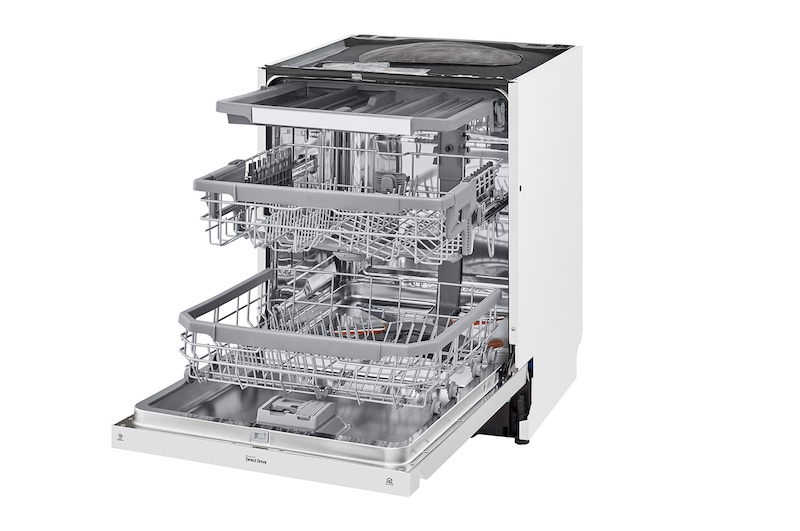 LG QuadWash™ Oppvaskemaskine (Hvid) Energiklasse D, Auto Open Dry-funktion og Smart Diagnosis™ med Wi-Fi, DU325FW