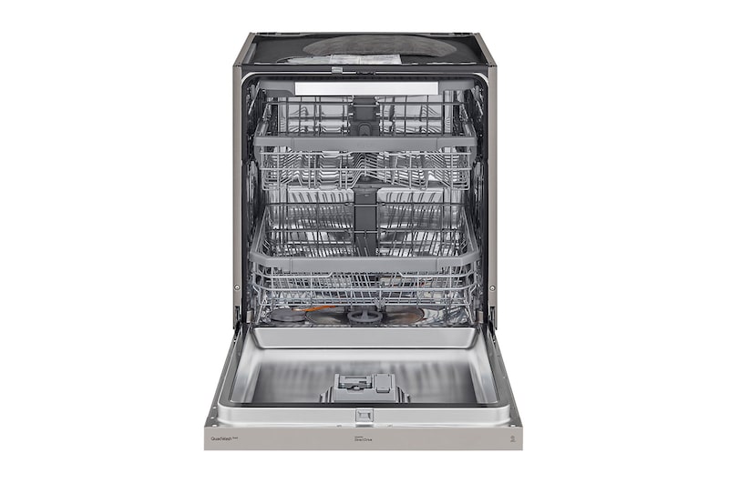 LG QuadWash™ Oppvaskemaskine (Platinum Silver), Energiklasse C, Auto Open Dry-funktion og Smart Diagnosis™ med Wi-Fi, DU355FP