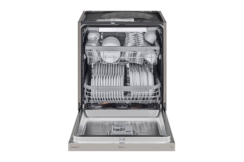 LG QuadWash™ Oppvaskemaskine (Platinum Silver), Energiklasse C, Auto Open Dry-funktion og Smart Diagnosis™ med Wi-Fi, DU355FP