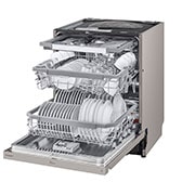 LG QuadWash™ Oppvaskemaskine (Platinum Silver), Energiklasse C, Auto Open Dry-funktion og Smart Diagnosis™ med Wi-Fi, DU355FP