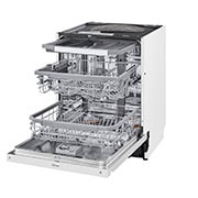 LG QuadWash™ Oppvaskemaskine (Hvid) Energiklasse C, Auto Open Dry-funktion og Smart Diagnosis™ med Wi-Fi, DU355FW