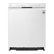 Visning forfra af LG QuadWash™ Oppvaskemaskine (Hvid) Energiklasse C, Auto Open Dry-funktion og Smart Diagnosis™ med Wi-Fi DU355FW