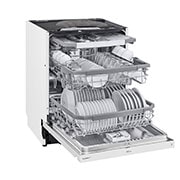 LG QuadWash™ Oppvaskemaskine (Hvid) Energiklasse C, Auto Open Dry-funktion og Smart Diagnosis™ med Wi-Fi, DU355FW