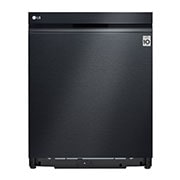 Visning forfra af LG QuadWash™ Steam-opvaskemaskine (Matte Black Stainless Steel), Energiklasse C, Auto Open Dry-funktion og Smart Diagnosis™ med Wi-Fi SDU557HM