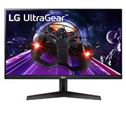 Visning forfra af 23,8” UltraGear™ Full HD IPS 1ms (GtG)-gaming-skærm 24GN60R-B