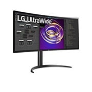 LG 34" Curved UltraWide™ QHD Display / HDR10 / IPS with DCI-P3 95% (Typ.) / MaxxAudio® (7Wx2) / USB Type-C™ / AMD FreeSync™\t, 34WP85CN-B