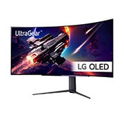 LG 45'' UltraGear™ OLED buet gamingskærm WQHD med 240 Hz opdateringshastighed og en reaktionstid på 0,03 ms (GtG), 45GR95QE-B