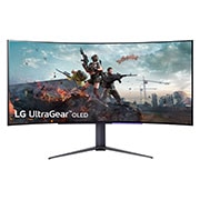 LG 45'' UltraGear™ OLED buet gamingskærm WQHD med 240 Hz opdateringshastighed og en reaktionstid på 0,03 ms (GtG), 45GR95QE-B