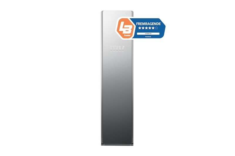 Visning forfra af 5.2kg LG Styler med spejldør, TrueSteam® og Wi-Fi S3MFC