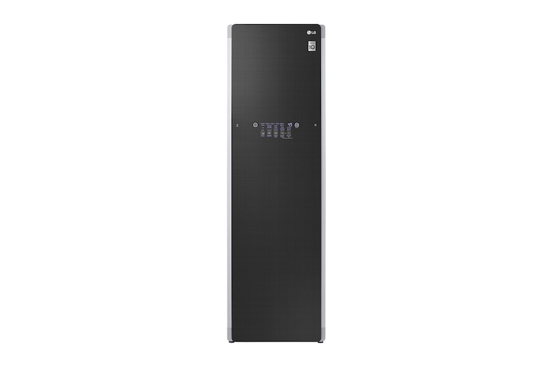 Visning forfra af 6.5kg LG Styler med sort dør, TrueSteam® og Wi-Fi S5BB