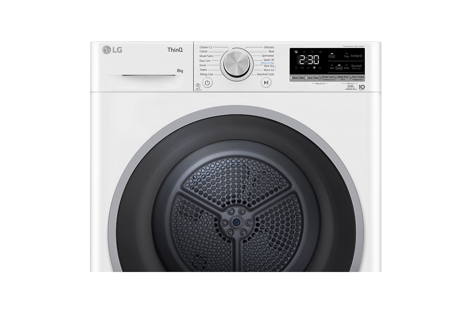 LG 8-kg DUAL Inverter Heat Pump™ -tørretumbler med Eco Hybrid™ og Varmepumpe Teknologi, P0AOTR1W9