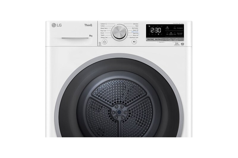 LG 8-kg DUAL Inverter Heat Pump™ -tørretumbler med Eco Hybrid™ og Varmepumpe Teknologi, P0AOTR1W9