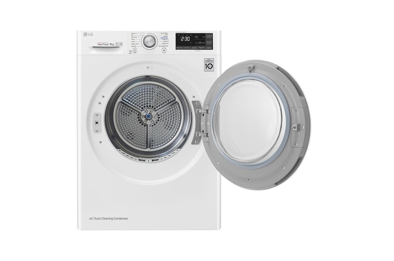 LG 8-kg DUAL Inverter Heat Pump™ -tørretumbler med ™ Eco Hybrid™ og Varmepumpe Teknologi, RC80U2AV3W