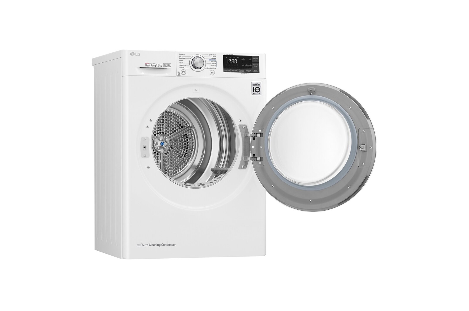 LG 8-kg DUAL Inverter Heat Pump™ -tørretumbler med ™ Eco Hybrid™ og Varmepumpe Teknologi, RC80U2AV3W