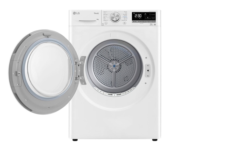 LG 8-kg DUAL Inverter Heat Pump™ -tørretumbler med Eco Hybrid™ og Varmepumpe Teknologi, RH80V9AV7N