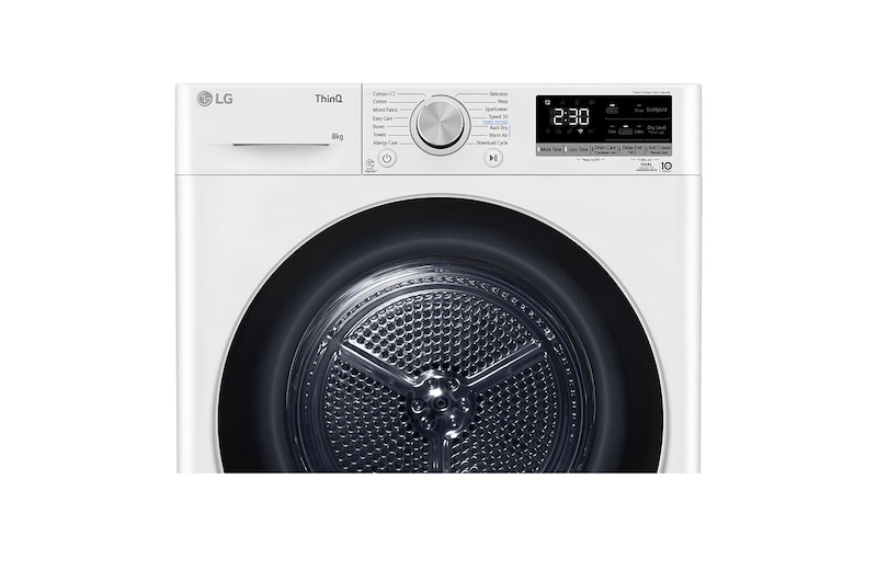 LG 8-kg DUAL Inverter Heat Pump™ -tørretumbler med Eco Hybrid™ og Varmepumpe Teknologi, RH80V9AV7N