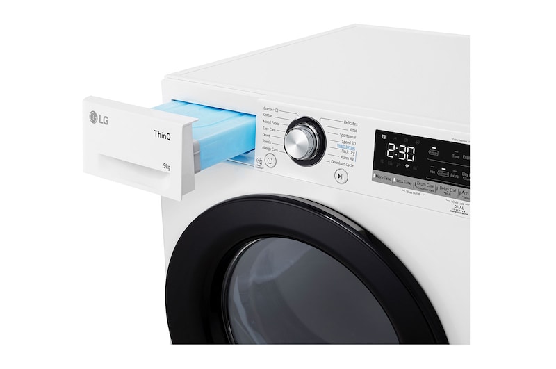 LG 9-kg DUAL Inverter Heat Pump™ -tørretumbler med Eco Hybrid™ og Varmepumpe Teknologi, RV9DN9037