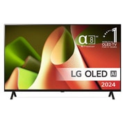 Visning forfra af LG 65" OLED AI B4 - 4K TV (2024) OLED65B46LA
