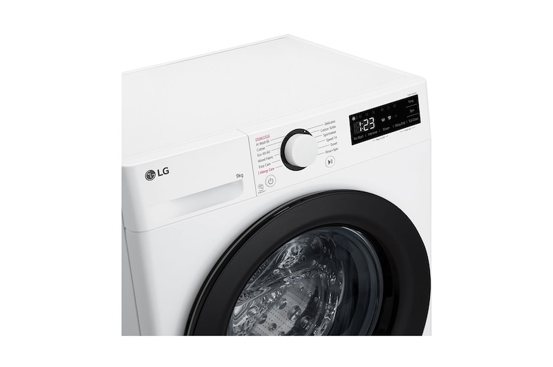 LG Slim 9 kg Vaskemaskin(Hvid) - Steam, Energiklasse A, AI DD™, Smart Diagnosis™, 47,5cm dybde, F2Y5FYP6W