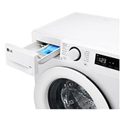 LG Slim 8 kg Vaskemaskin(Hvid) - Steam, Energiklasse A, AI DD™,  Smart Diagnosis™, 47,5cm dybde, F2Y5PYP3W