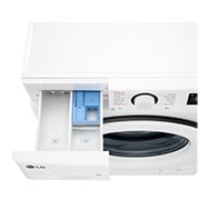 LG Slim 8 kg Vaskemaskin(Hvid) - Steam, Energiklasse A, AI DD™,  Smart Diagnosis™, 47,5cm dybde, F2Y5PYP3W