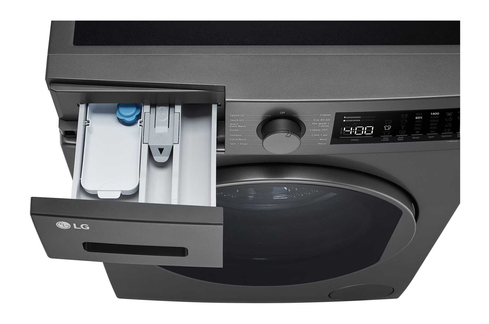 LG 9kg Vaskemaskin(Sort), Energiklasse A, Steam™, F4T2VYM1S