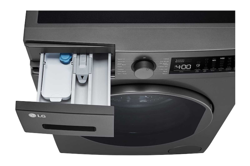 LG 9kg Vaskemaskin(Sort), Energiklasse A, Steam™, F4T2VYM1S