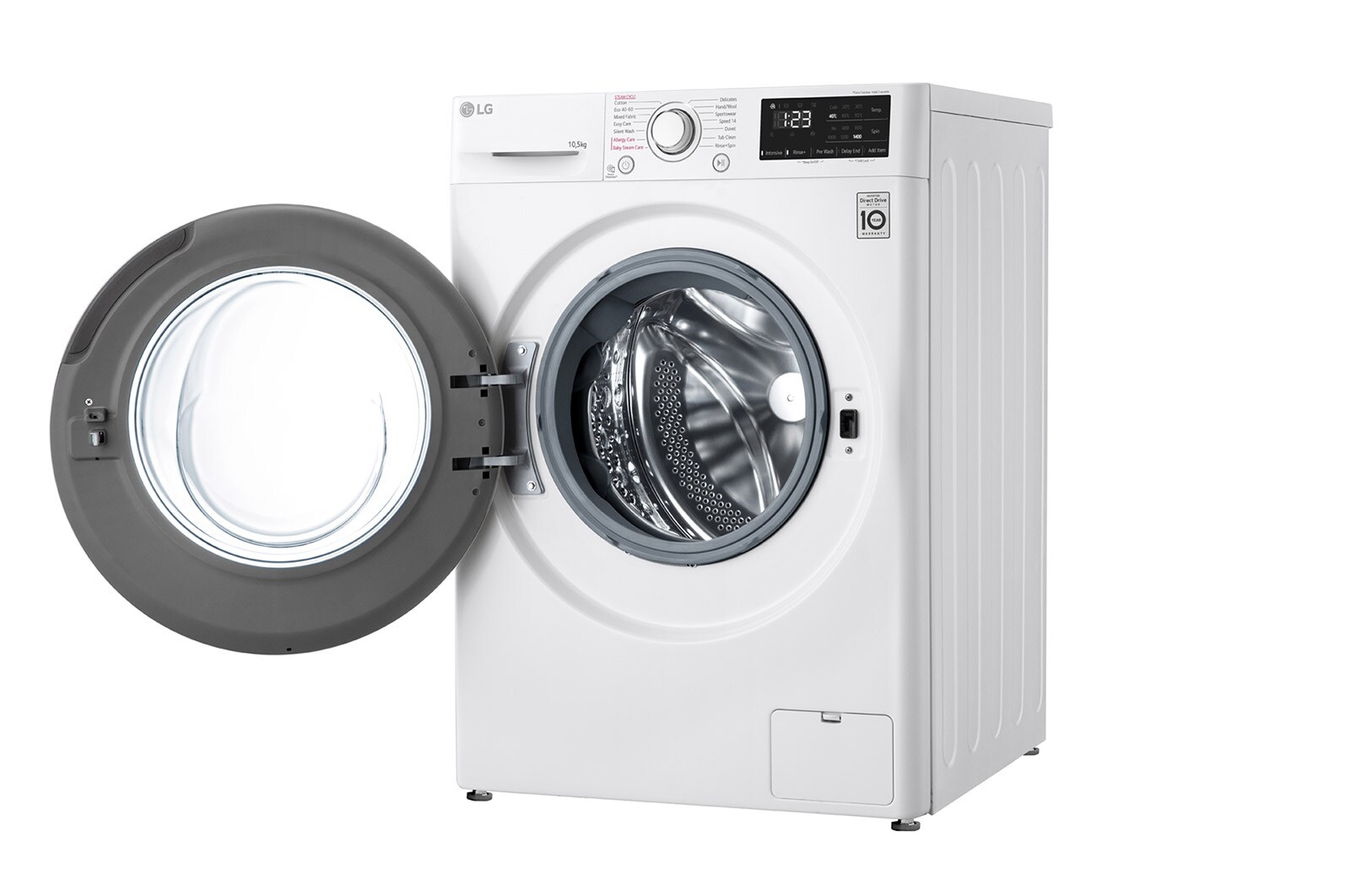 LG 10.5 kg Vaskemaskin(Hvit) - Energiklasse B, AI DD™, Steam™, Smart Diagnosis, F4WV210S0W