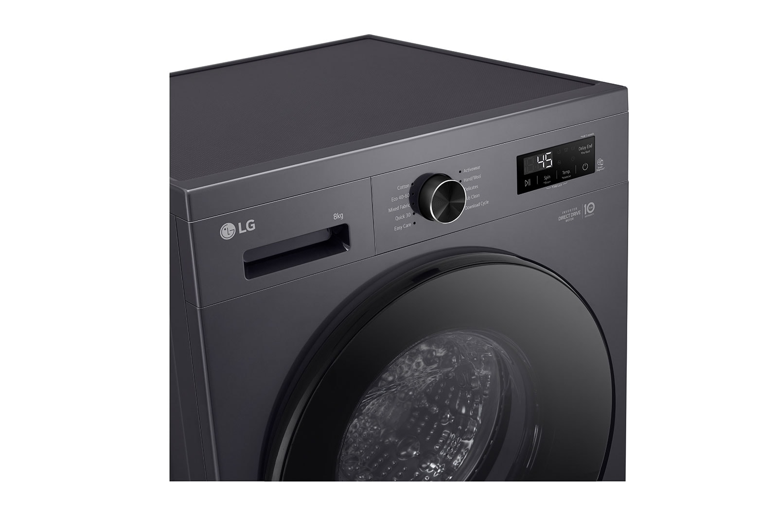 LG 8 kg Vaskemaskin(Sort) - Steam, Energiklasse A, 6 Motion DD, Smart Diagnosis™ med Wi-Fi, F4X1008NMB