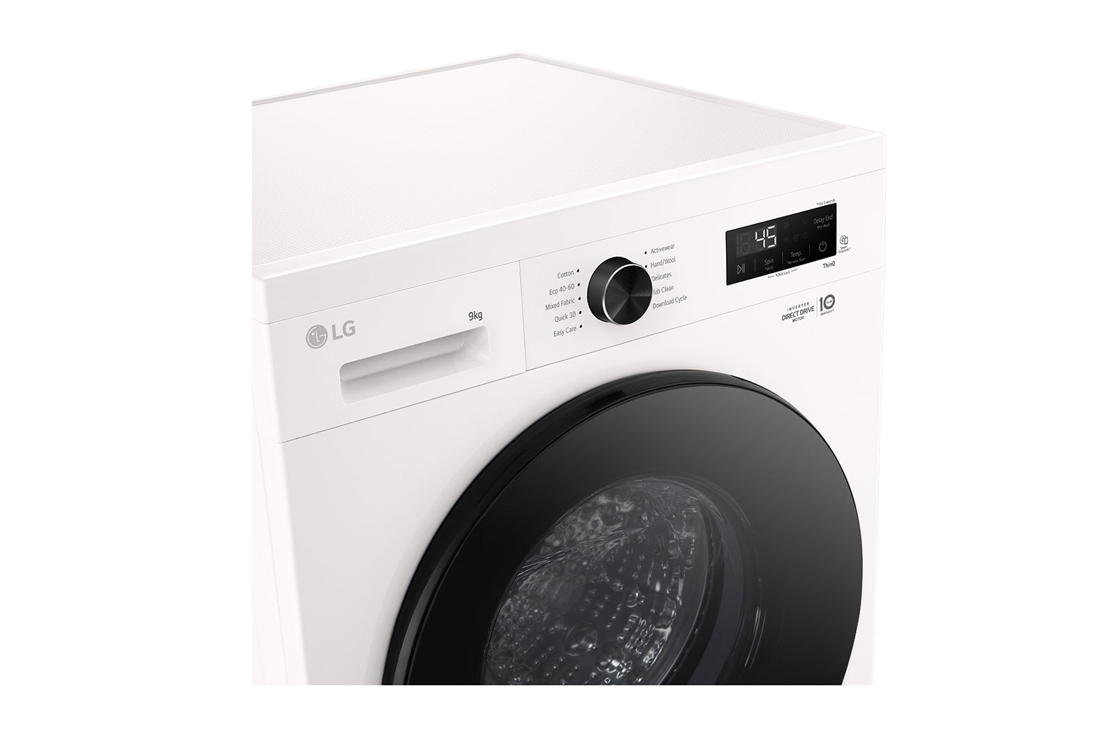 LG 9 kg Vaskemaskin(Hvid)- Steam, Energiklasse A, 6 Motion DD, Smart Diagnosis™ med Wi-Fi, F4X1009NWB