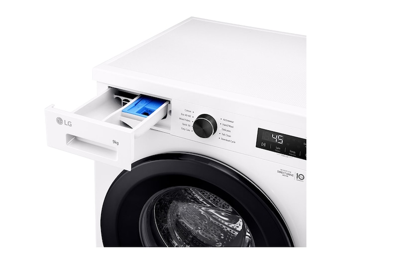 LG 9 kg Vaskemaskin(Essence White)- Steam, Energiklasse A, 6 Motion DD, Smart Diagnosis™ med Wi-Fi, F4X1009NWK