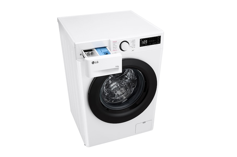LG 9 kg / 6 kg Kombineret vaskemaskine/tørretumblerl(Hvid) - Steam, Energiklasse A/D, TurboWash™ 360, AI DD™, Smart Diagnosis™, F4Y5VRP6WY