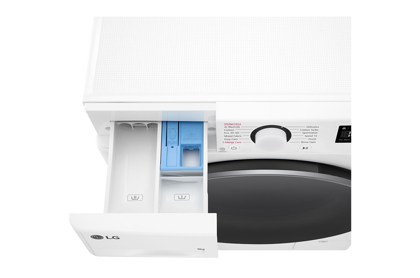 LG 9 kg Vaskemaskin(Hvid) - Steam, Energiklasse A, AI DD™, Smart Diagnosis™ , F4Y5VYP1W