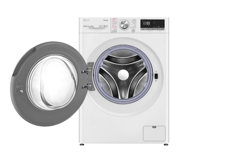 9 kg Vaskemaskin(Hvid) - Steam, Energiklasse A, TurboWash360™, AI DD™, Smart Diagnosis™ med Wi-Fi