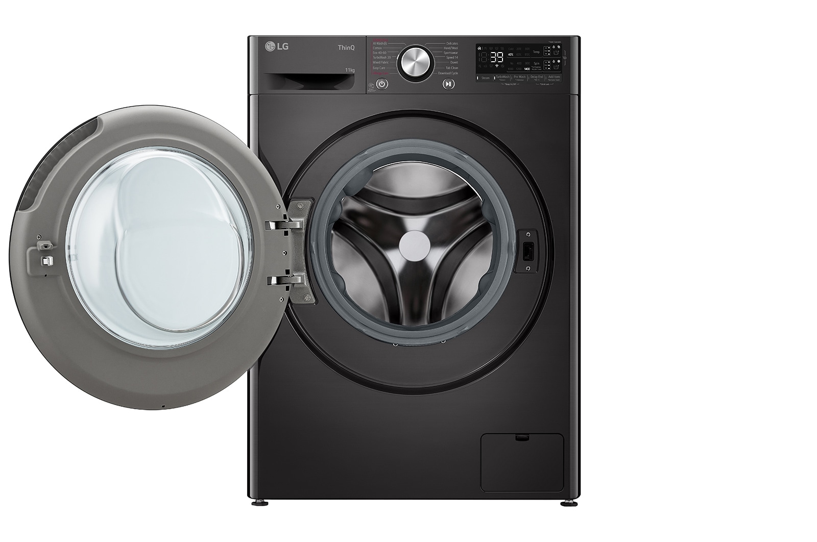 LG 11 kg Vaskemaskin(Sort) - Auto Dose, Steam, Energiklasse A, TurboWash360™, AI DD™, Smart Diagnosis™ med Wi-Fi, FV94ENS2QA
