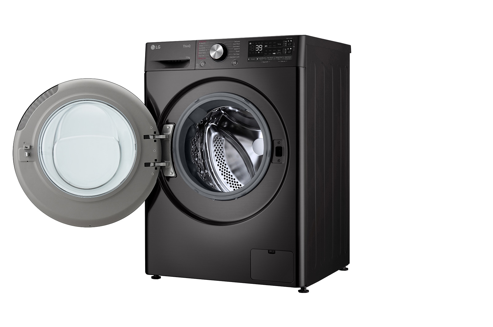 LG 11 kg Vaskemaskin(Sort) - Auto Dose, Steam, Energiklasse A, TurboWash360™, AI DD™, Smart Diagnosis™ med Wi-Fi, FV94ENS2QA