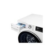 LG 10.5 kg Vaskemaskin(Hvid) - Auto Dose, Steam, Energiklasse A, TurboWash360™, AI DD™, Smart Diagnosis™ med Wi-Fi, FV96JNS2QA