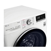 LG 10.5 kg / 7 kg Kombineret vaskemaskine/tørretumbler(Hvid) - Steam, Energiklasse E, TurboWash™, AI DD™, Smart Diagnosis™ med Wi-Fi, K4DV710H2W