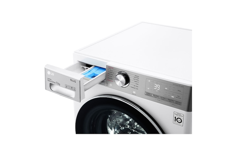 LG 12 kg Vaskemaskin(Hvid) - Steam+, Energiklasse A, TurboWash360™, AI DD™, Smart Diagnosis™ med Wi-Fi, P4AVBS2WE
