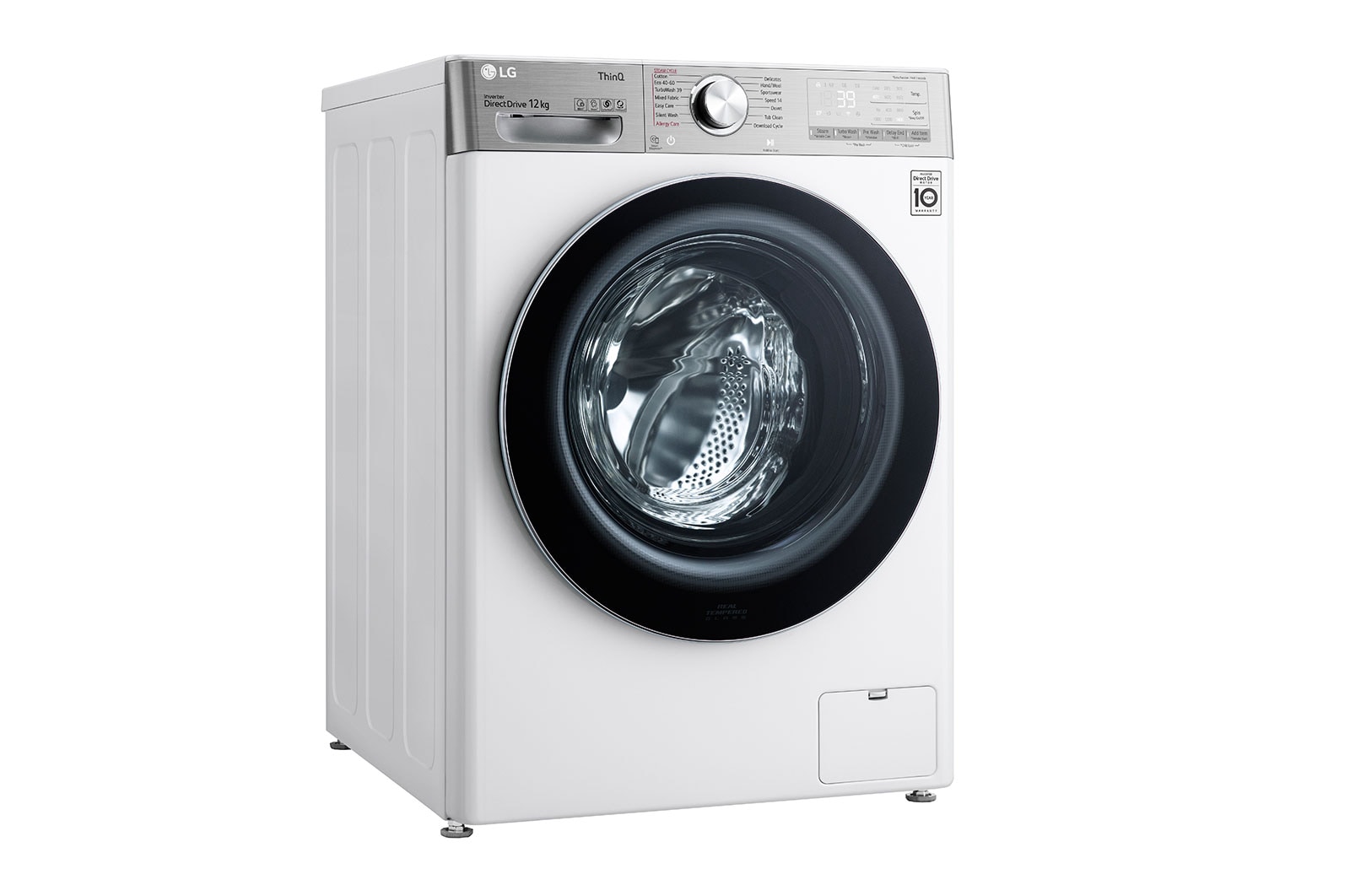 LG 12 kg Vaskemaskin(Hvid) - Steam+, Energiklasse A, TurboWash360™, AI DD™, Smart Diagnosis™ med Wi-Fi, P4AVBS2WE