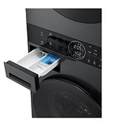 LG 12 kg / 10 kg WashTower(Sort) - Energiklasse A/A+++, Steam, TurboWash™360, AI DD™, Dual Inverter Heatpump™, WT1210BBF