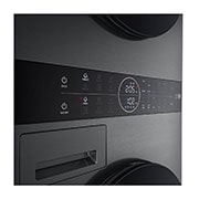 LG 12 kg / 10 kg WashTower(Sort) - Energiklasse A/A+++, Steam, TurboWash™360, AI DD™, Dual Inverter Heatpump™, WT1210BBF