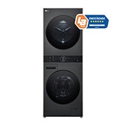 LG 12 kg / 10 kg WashTower(Sort) - Energiklasse A/A+++, Steam, TurboWash™360, AI DD™, Dual Inverter Heatpump™, WT1210BBF