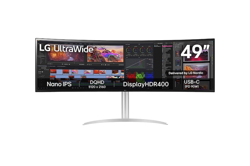 LG UltraWide Dual QHD Monitor, 49WQ95C-W