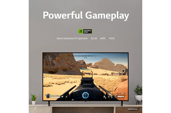 LG، تلفزيون UHD 4K، سلسلة UR80 مقاس 43 بوصة، WebOS Smart AI ThinQ، جهاز تحكم عن بعد سحري، سينما ثلاثية الجوانب، HDR10، HLG، AI Sound Pro (5.1.2ch)، حامل ثنائي القطب، 2023 جديد, 43UR80006LJ