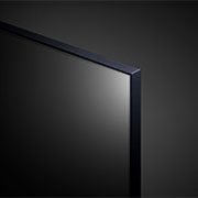 Close-up of the top edge of LG UHD TV, 