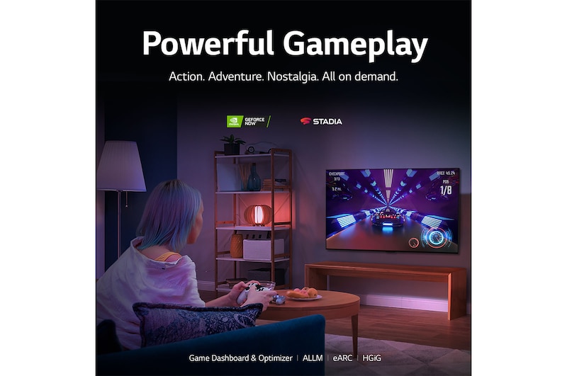 LG تلفاز LG OLED مقاس 48 بوصة من سلسلة A2 ، مع HDR (النطاق الديناميكي العالي) السينمائي بدقة 4K تصميم سينمائى والمزوّد بإمكانية تعتيم البكسل بتقنية AI ThinQ للتلفزيون الذكي بنظام التشغيل WebOS, OLED48A26LA