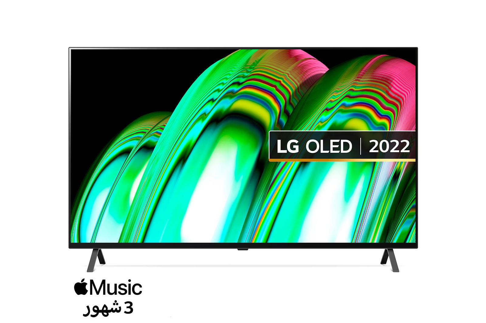 LG تلفاز LG OLED مقاس 48 بوصة من سلسلة A2 ، مع HDR (النطاق الديناميكي العالي) السينمائي بدقة 4K تصميم  سينمائى والمزوّد بإمكانية تعتيم البكسل بتقنية AI ThinQ للتلفزيون الذكي بنظام التشغيل WebOS, OLED48A26LA