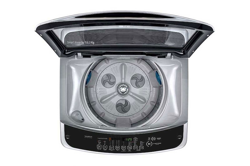 LG غسالة 14 كيلو تحميل علوي, سمارت أنفرتر, حلة متحركة, باب هيدروليك للغلق الهادئ, T1466NEHGU